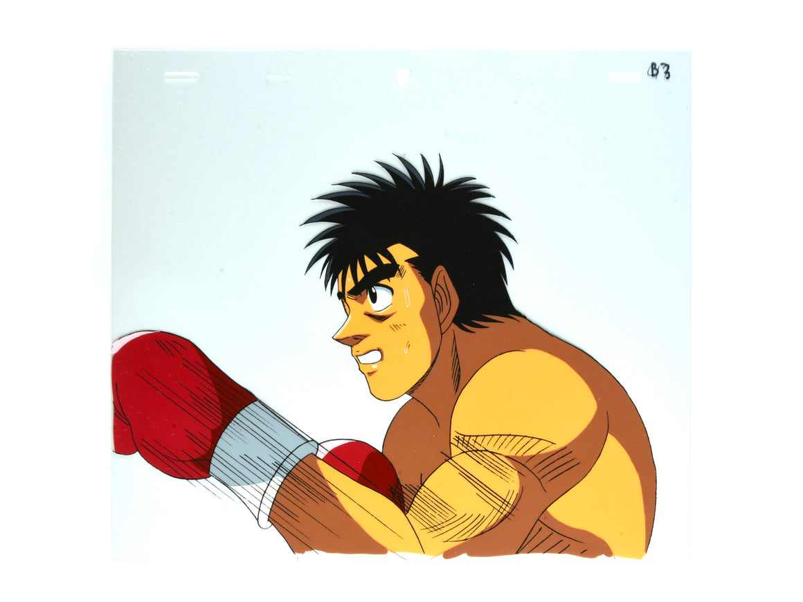 Hajime no Ippo - Ippo punching - 1-layer Production Cel w/ Douga