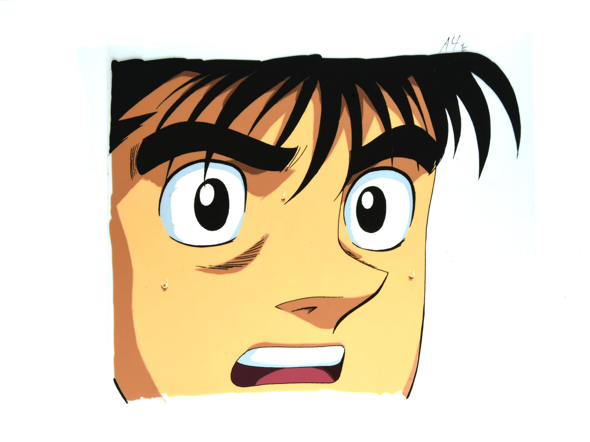 Hajime no Ippo - Ippo close-up - 1-layer Production Cel w/ Douga