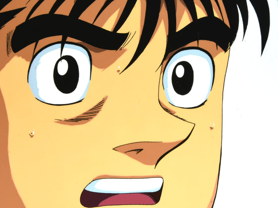 Hajime no Ippo - Ippo close-up - 1-layer Production Cel w/ Douga