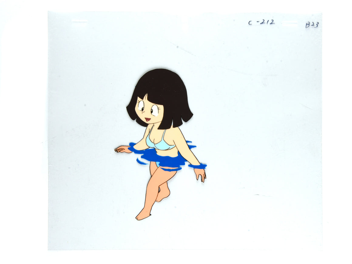 Miss Machiko - Hiromi in pool - 1-layer Production Cel
