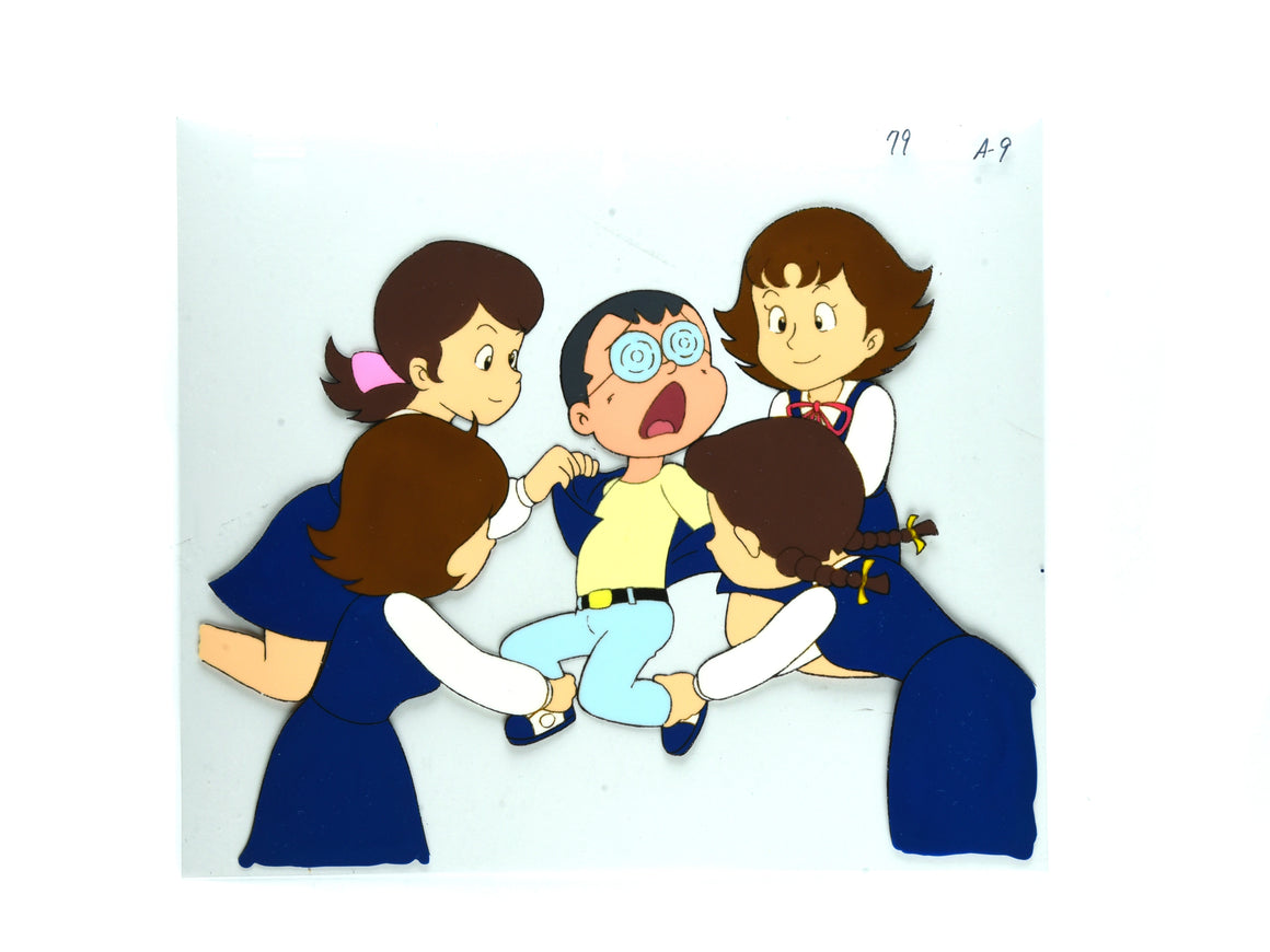 Miss Machiko - Kame being stripped - 1-layer Production Cel