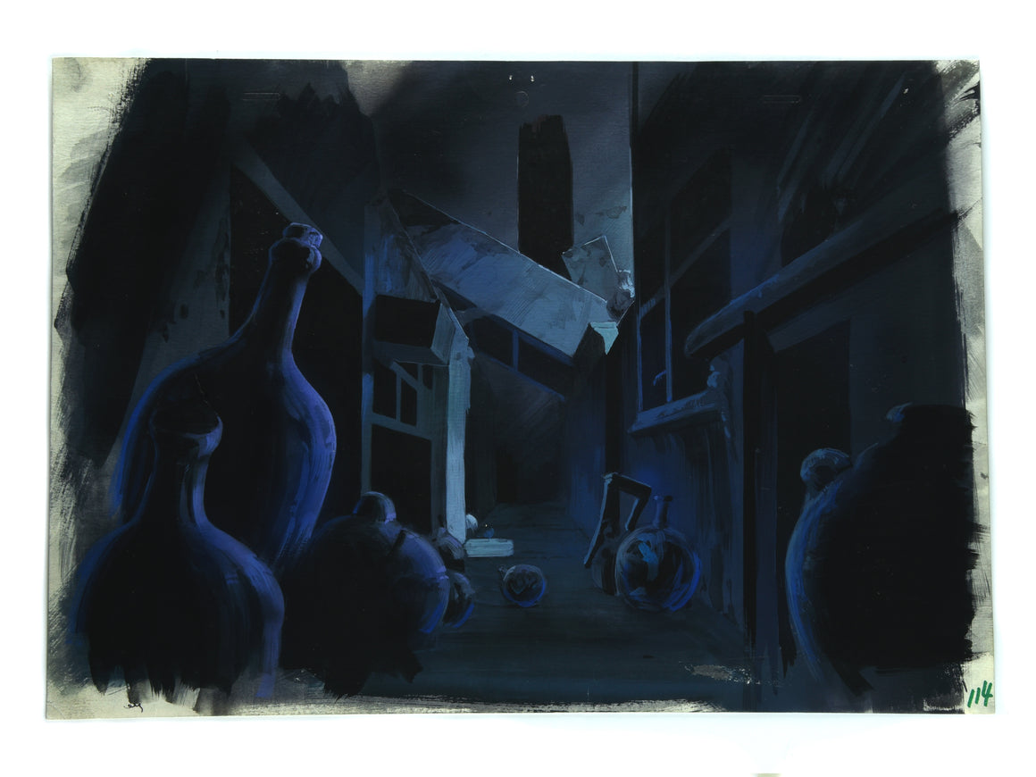 Angel's Egg - The Girl walking through an alley - Movie-size Key Master Setup
