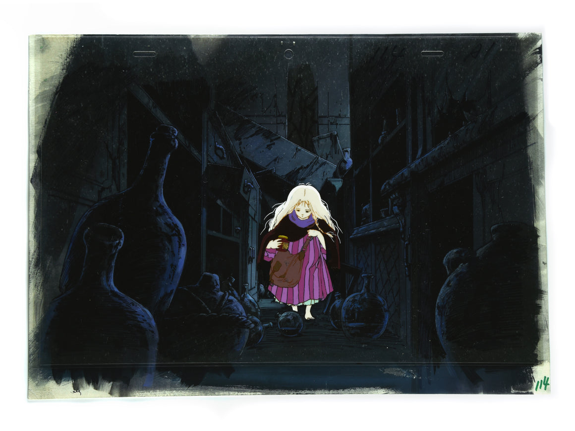 Angel's Egg - The Girl walking through an alley - Movie-size Key Master Setup
