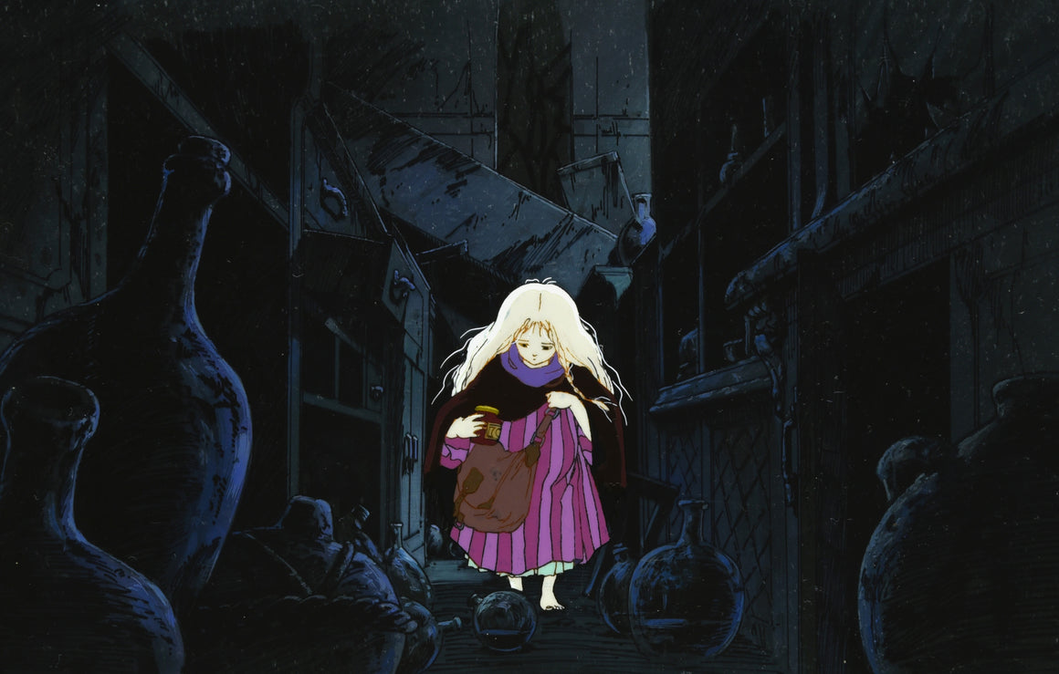 Angel's Egg - The Girl walking through an alley - Movie-size Key Master Setup
