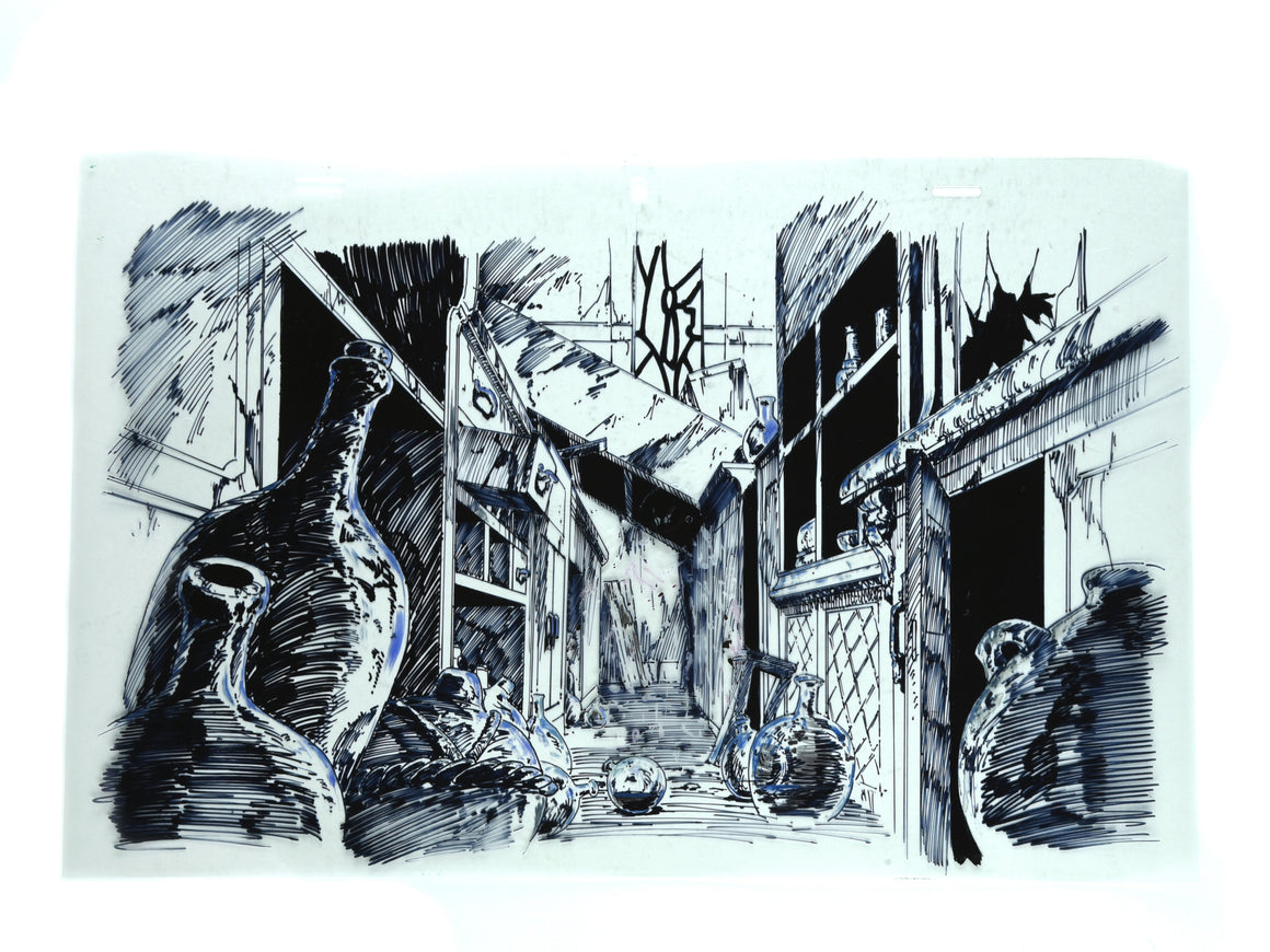 Angel's Egg - The Girl walking through an alley - Movie-size Key Master Setup