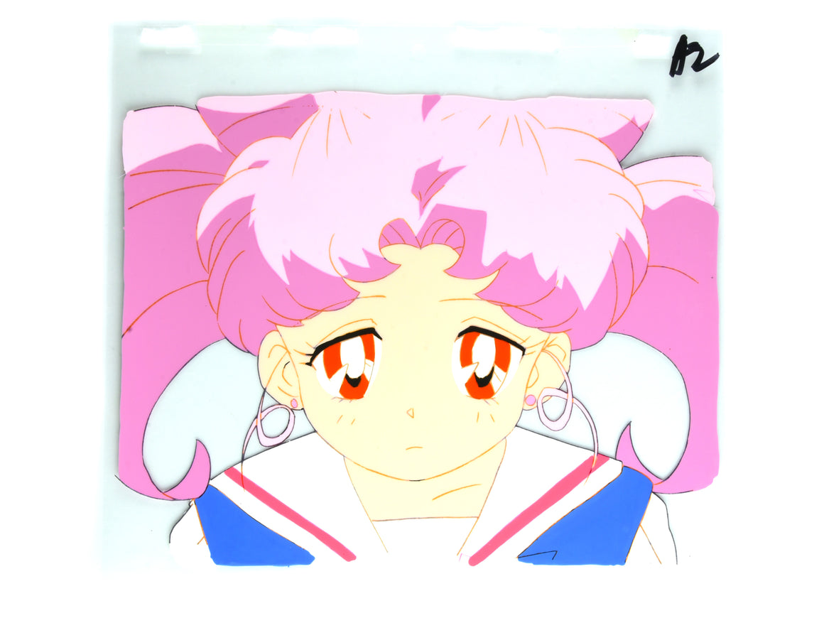 Sailor Moon - Chibi Usa - Key Master Setup w/ Douga Pencil Sketch and Cel Time Sheet