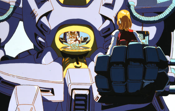 Mobile Suit Gundam F91 - Cecily being taken by Dorel Ronah - 1-layer Production Cel