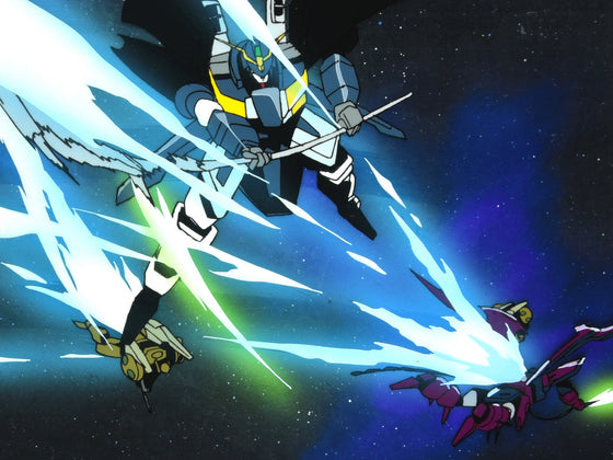 Mobile Suit Gundam Wing - Deathscythe Hell & Epyon - 1-layer Production Cel w/ Douga & Print Background (Copy)