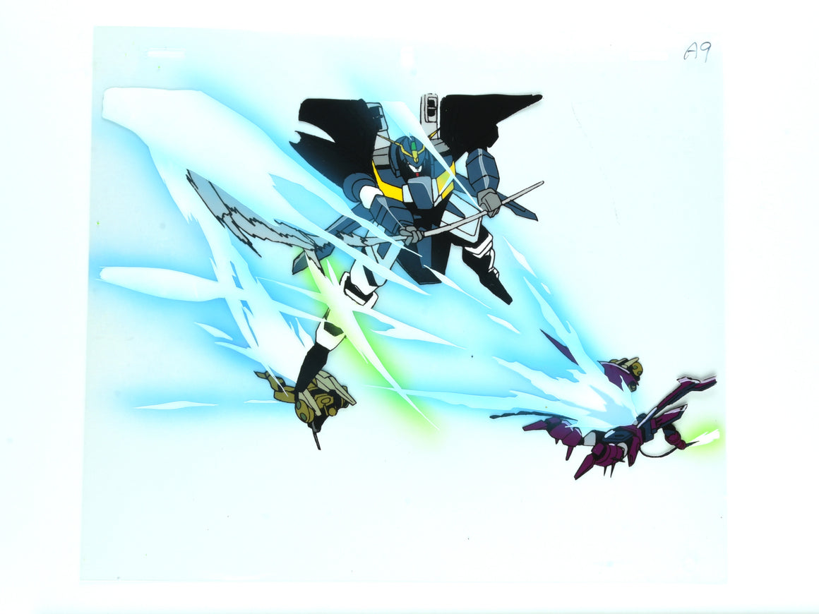 Mobile Suit Gundam Wing - Deathscythe Hell & Epyon - 1-layer Production Cel w/ Douga & Print Background (Copy)
