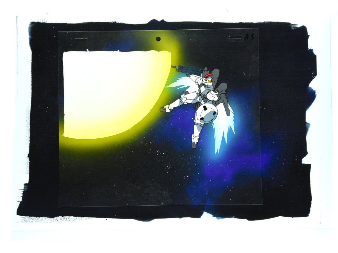 Mobile Suit Gundam Wing - Tallgeese - 1-layer Production Cel w/ Douga & Print Background