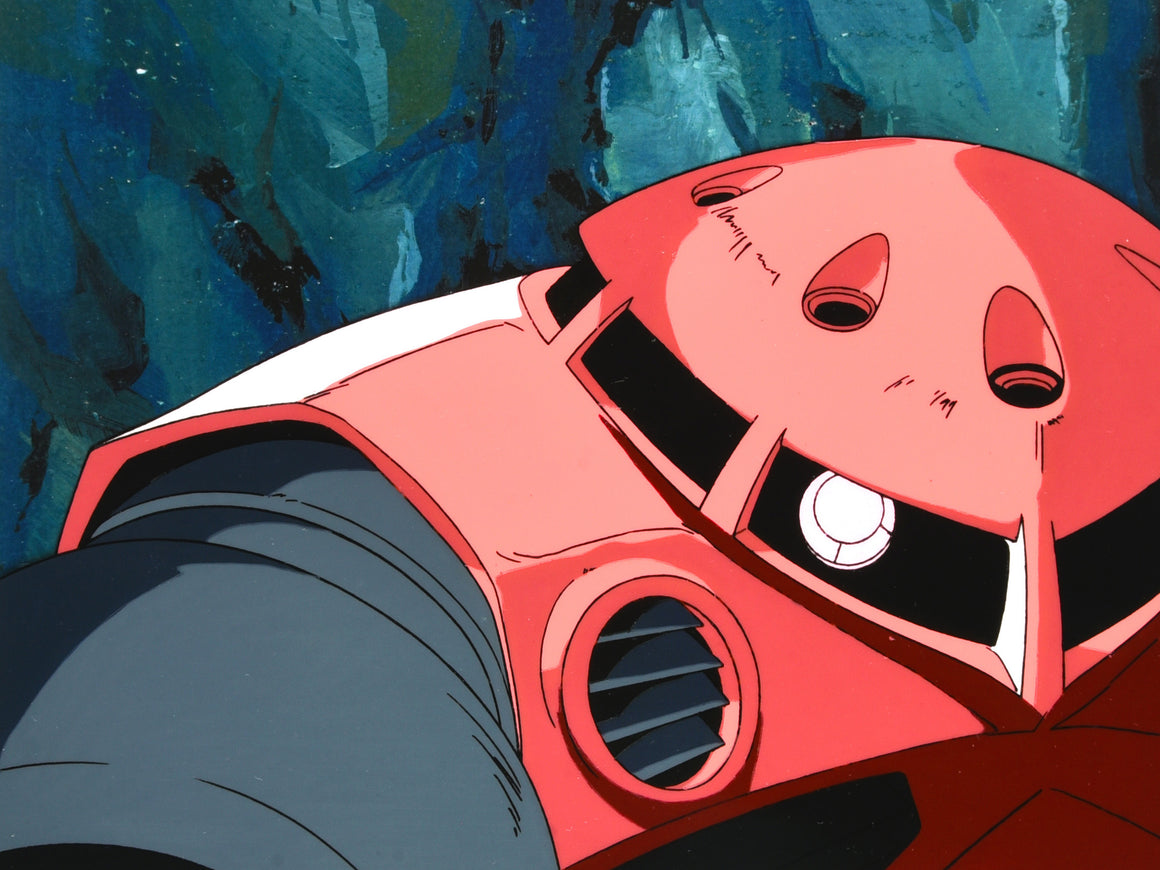 Mobile Suit Gundam - Char's Z'Gok - 1-layer Production Cel w/ Douga & Copy Background