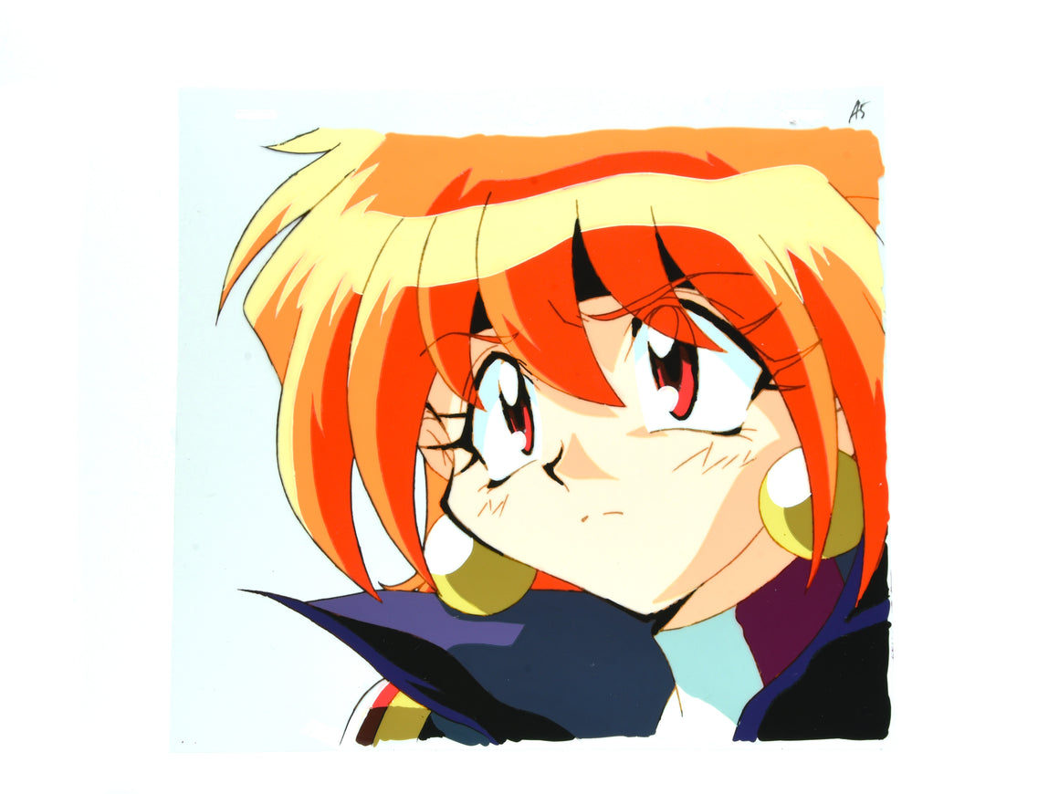 Slayers - Lina Inverse close-up - 1-layer Production Cel w/ Douga Sketch