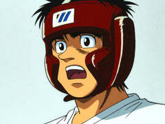 Hajime no Ippo - Ippo sparring close-up - 1-layer Production Cel w ...