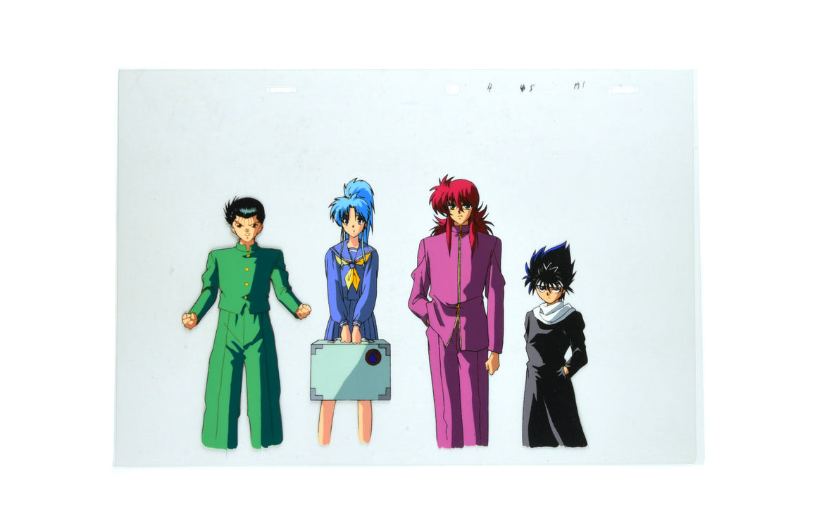 YuYu Hakusho - Yusuke, Botan, Kurama, and Hiei at the Artist's Mansion - Pan-size Key Master Setup w/ Original Concept