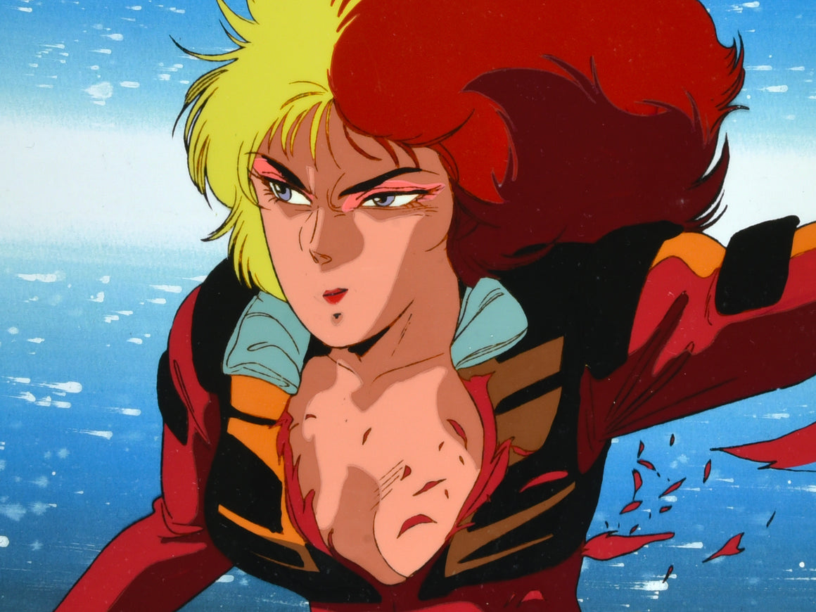 Mobile Suit Gundam ZZ - Chara Soon in her last moment - 2-layer Production Cel w/ Copy Background