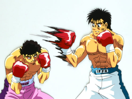 Hajime no Ippo - Ippo vs Hayami - 1-layer Production Cel w/ Douga