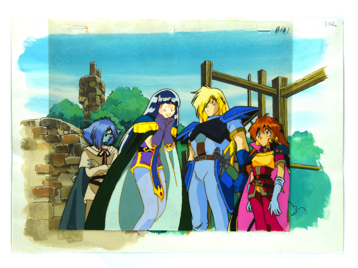 Slayers - Lina, Gourry, Sylphiel, & Zel from the Final Episode - Key Master Setup w/ Douga & Concept