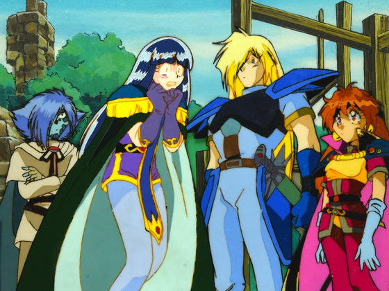 Slayers - Lina, Gourry, Sylphiel, & Zel from the Final Episode - Key Master Setup w/ Douga & Concept