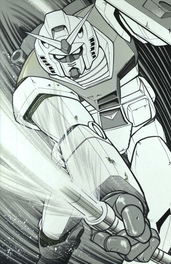 Mobile Suit Gundam - RX-78-2 Swinging the Beam Saber - Artist Original Published Manga Page