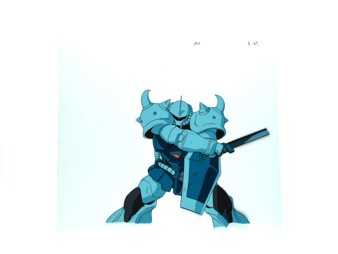 Mobile Suit Gundam The 08th MS Team - Gouf Custom - 1-layer Larger-size Production Cel w/ Douga