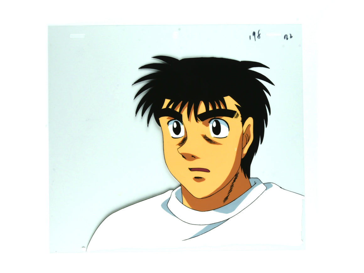 Hajime no Ippo - Ippo close-up - 1-layer Production Cel w/ Douga