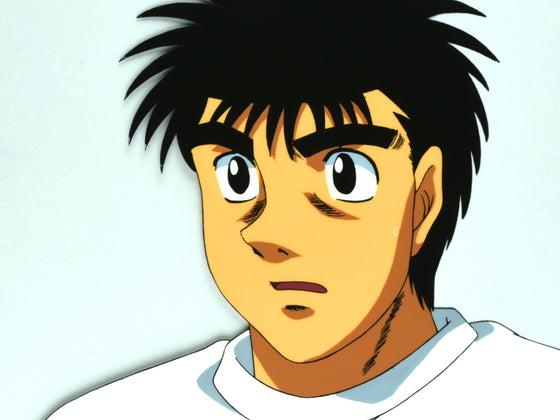 Hajime no Ippo - Ippo close-up - 1-layer Production Cel w/ Douga