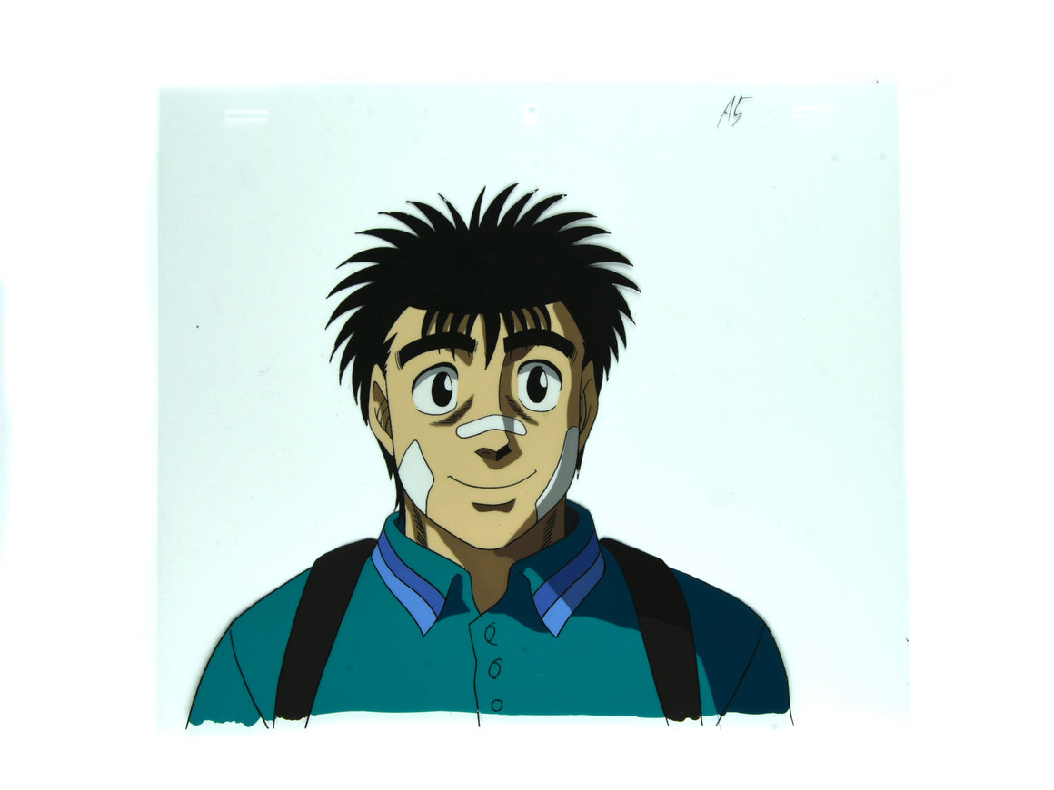 Hajime no Ippo - Ippo smiling - 1-layer Production Cel w/ Douga