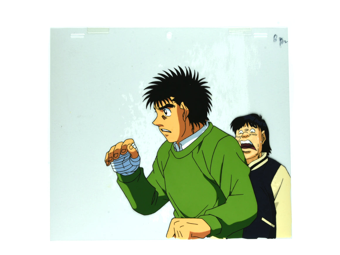 Hajime no Ippo - Ippo and Vomitichi - 2-layer Production Cel w/ Douga