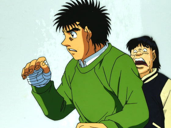 Hajime no Ippo - Ippo and Vomitichi - 2-layer Production Cel w/ Douga