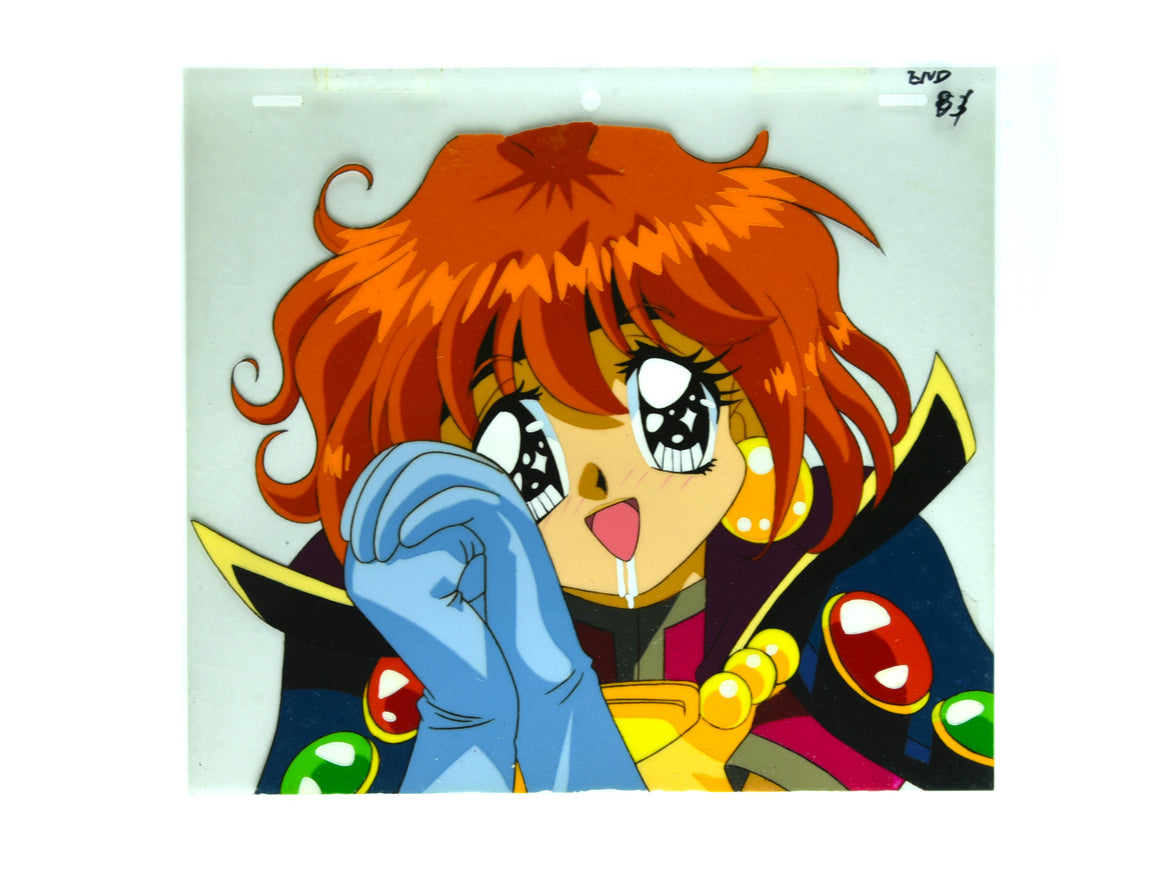 Slayers - Lina about to feast - 2-layer Production Cel w/ Douga Sketch