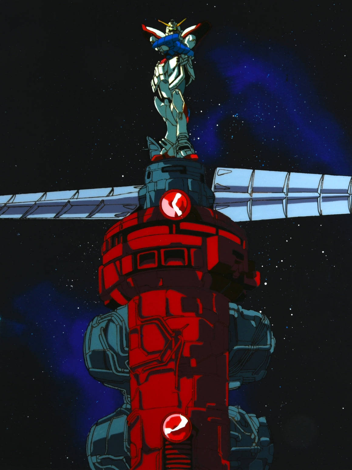 Mobile Fighter G Gundam - Shining Gundam from OP sequence - Pan-size Cel w/ Printed Background