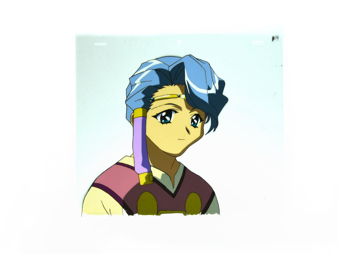 Battle Athletess Daiundoukai - Kris close-up - 1-layer Production Cel w/ Matching Print Background & Douga