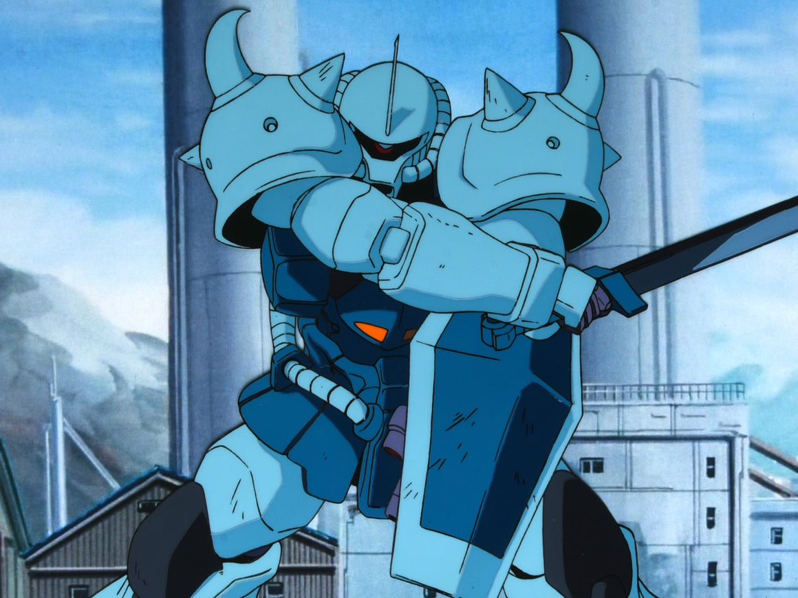 Mobile Suit Gundam The 08th MS Team - Gouf Custom - 1-layer Larger-size Production Cel w/ Douga
