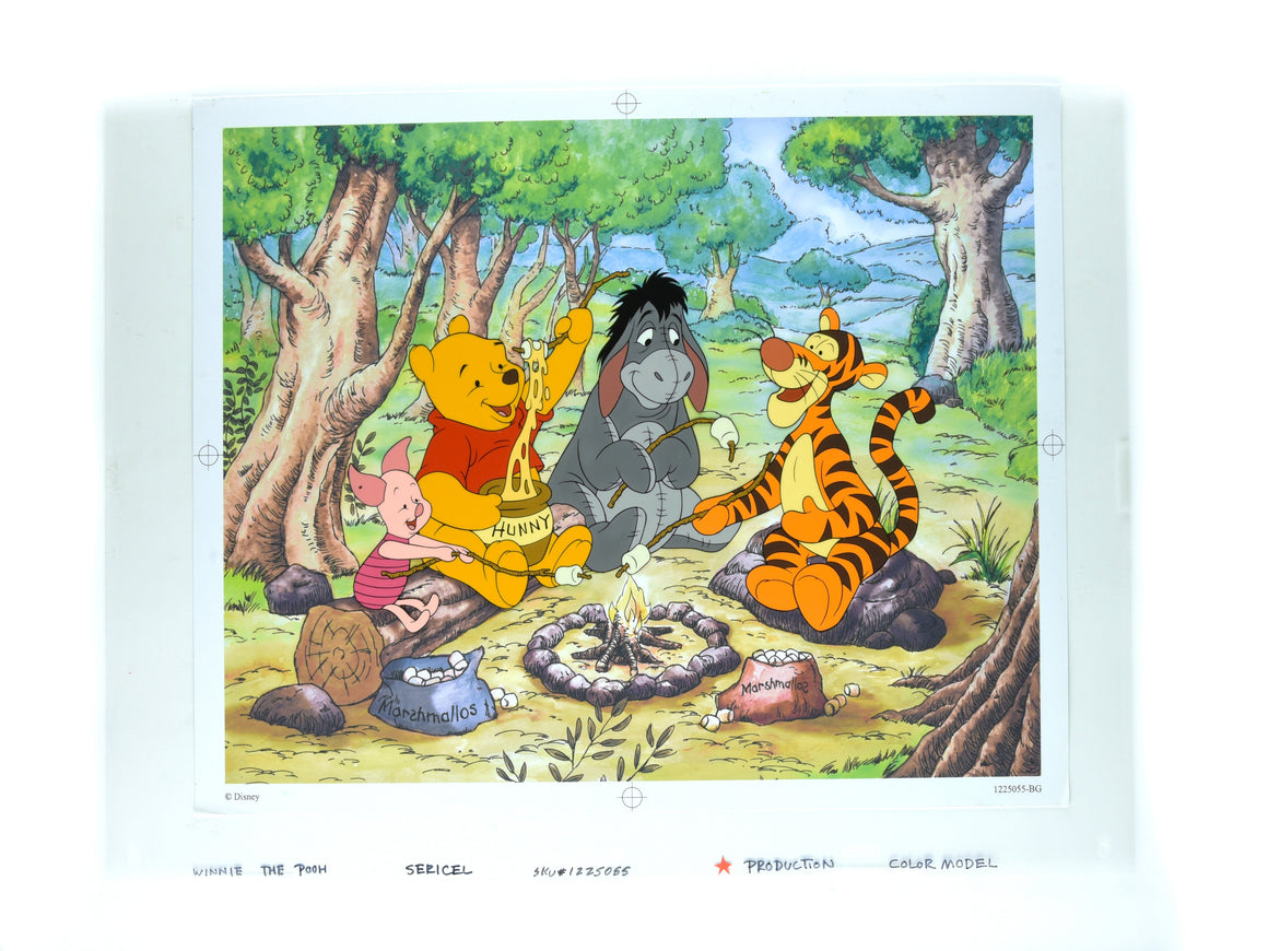 Winnie the Pooh - "Campfire Pals" - Hand-painted Production Color Model Cel
