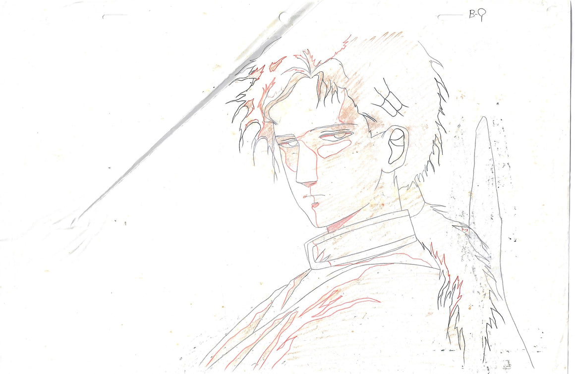 Angel's Egg - The Girl and The Boy - Movie-size 2-layer Production Cel w/ Douga, Copy Background, and CoA
