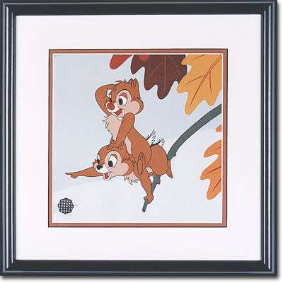 Chip 'n' Dale - "Out on a Limb" - Hand-painted Production Color Model Cel