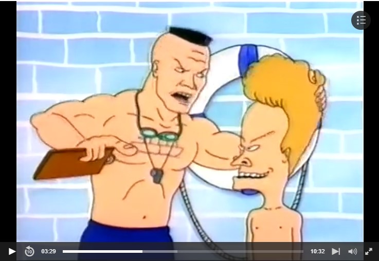 Beavis and Butt-Head - Coach Buzzcut yelling at Beavis - 2-layer Production Cel w/ Print Background