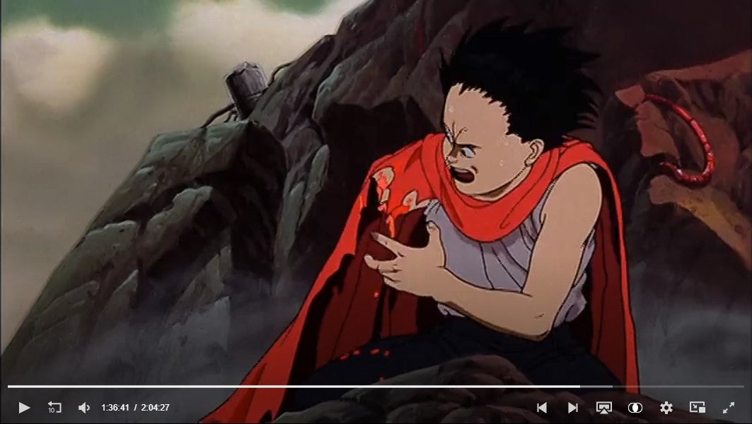 AKIRA - Tetsuo getting his arm blown off - 1-layer Production Cel