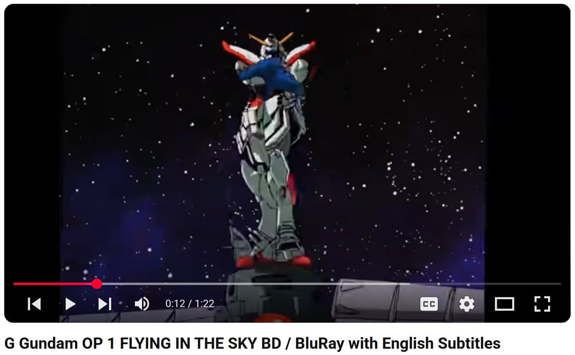 Mobile Fighter G Gundam - Shining Gundam from OP sequence - Pan-size Cel w/ Printed Background