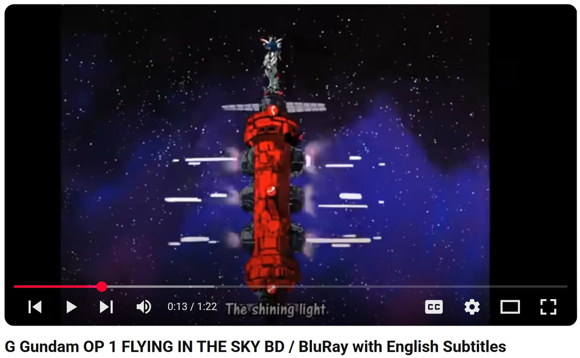 Mobile Fighter G Gundam - Shining Gundam from OP sequence - Pan-size Cel w/ Printed Background