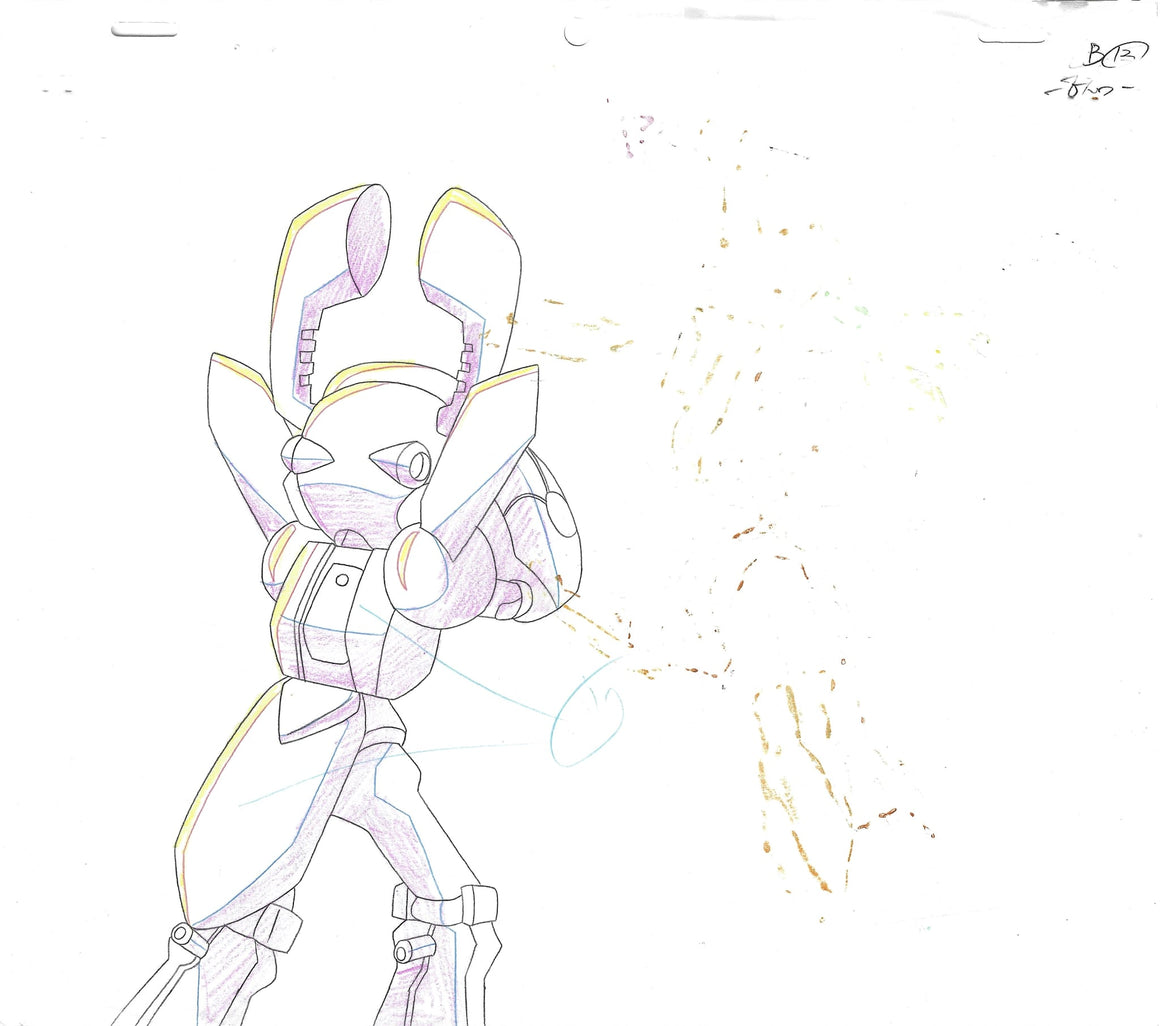 Medabots Damashii - Metabee vs Dorcus - 1-layer Production Cel