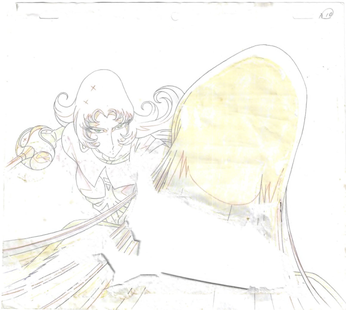 Queen Emeraldas - Queen Baraluda vs Emeraldas - 1-layer Production Cel w/ Douga & Copy Background