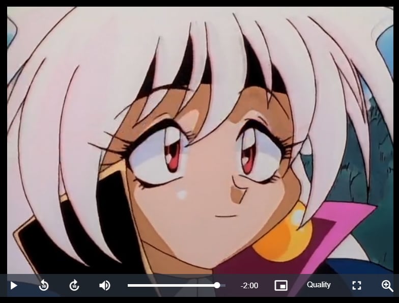 Slayers - Lina Inverse with White Hair - 1-layer Production Cel w/ Douga Sketch