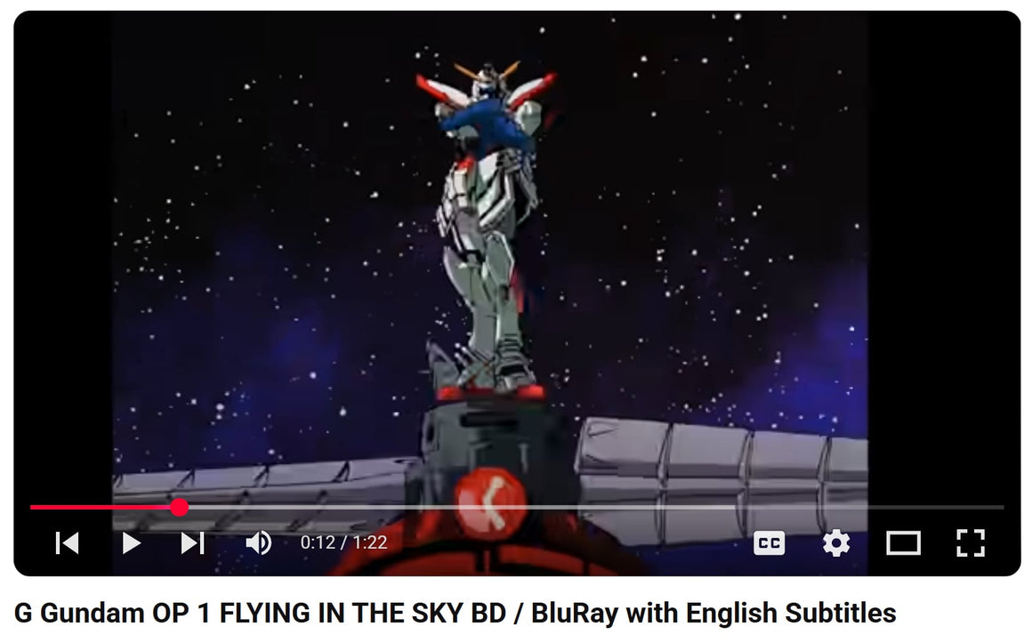 Mobile Fighter G Gundam - Shining Gundam from OP sequence - Pan-size Cel w/ Printed Background