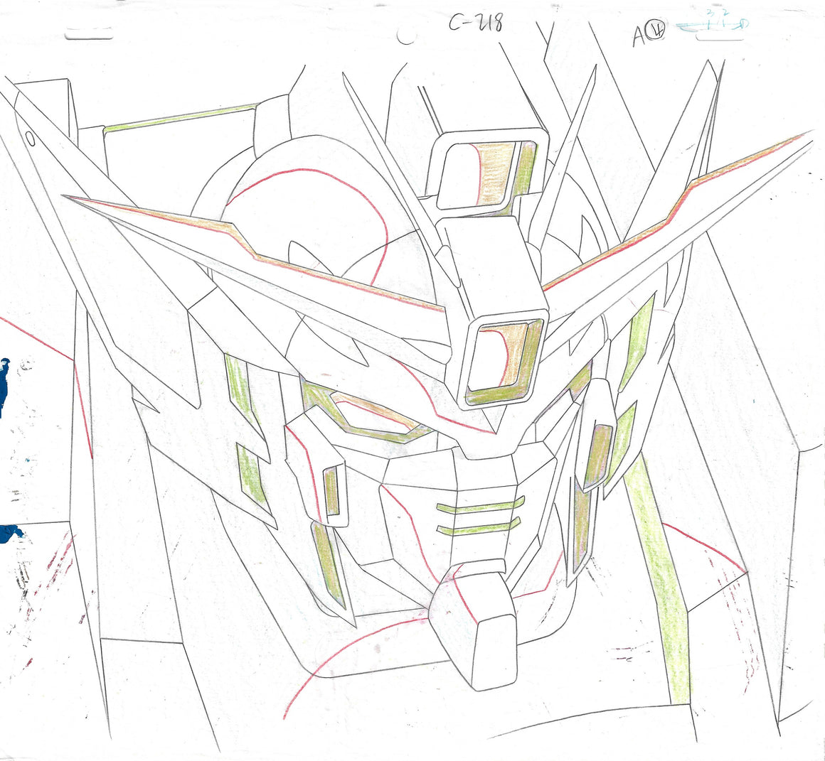 Mobile Suit Gundam Wing - Wing Gundam Zero close-up from Final Episode - Key Master Setup w/ Douga