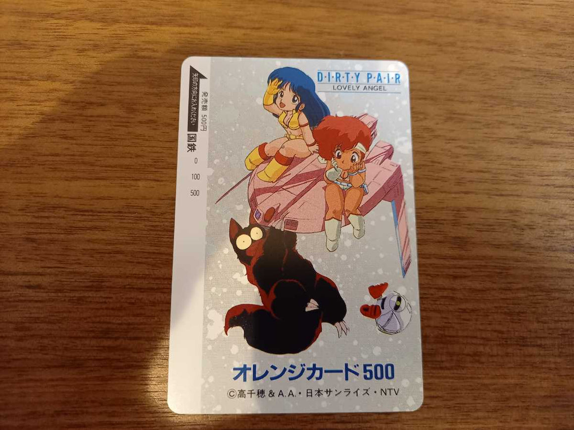 Dirty Pair - Cover Illustration by Dokite Tsukasa - 1-layer Hanken Cel w/ Print Background