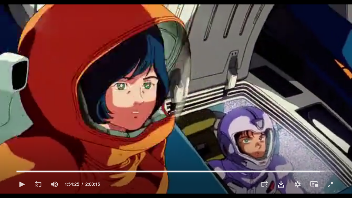 Mobile Suit Gundam F91 - Seabook and Monica Arno - Pan-size 3-layer Production Cel w/ Background