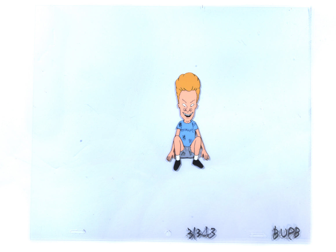 Beavis and Butt-Head - Deserted in the mall fountain - 2-layer Production Cel w/ Printed Background