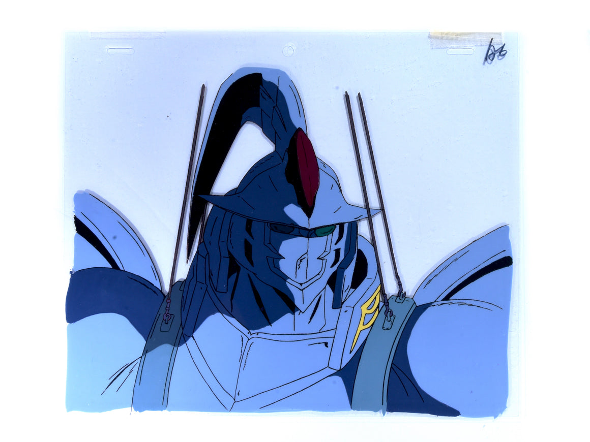 Cybuster - Cybuster being reeled up - 1-layer Production Cel w/ Douga Pencil Sketch