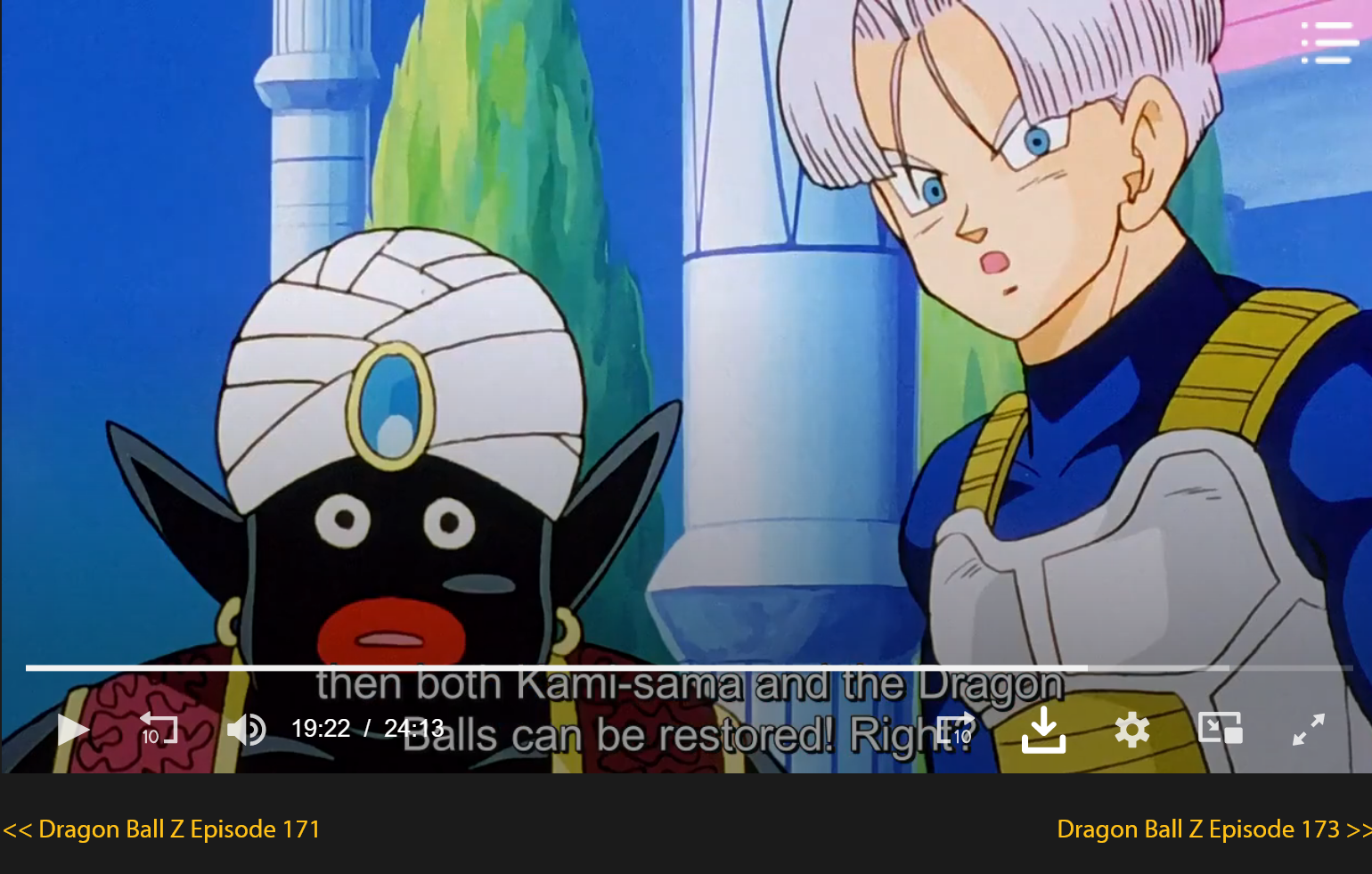 Dragon Ball Z - Mr. Popo and Future Trunks at Kami's Lookout - Key Mas -  Timeless Cel Gallery